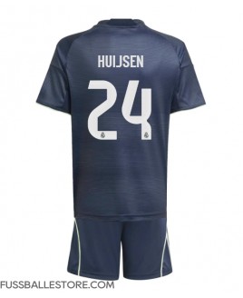 Günstige Real Madrid Dean Huijsen #24 Auswärts Trikotsatzt Kinder 2025-26 Kurzarm (+ Kurze Hosen)
